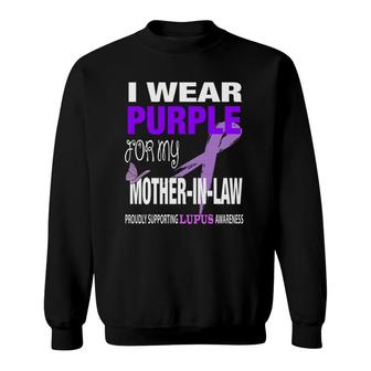I Wear Purple For My Mother-In-Law Lupus Awareness Sweatshirt | Mazezy
