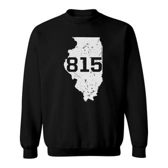 Illinois Rockford Joliet Area Code 815 Souvenir Gift Midwest Sweatshirt | Mazezy