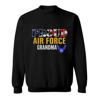Im A Proud Air Force Grandma American Flag Gift Veteran Sweatshirt - Thegiftio UK