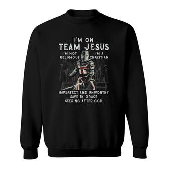 I'm On Team Jesus I'm A Christian Templar Knight Gift Tank Top Sweatshirt | Mazezy
