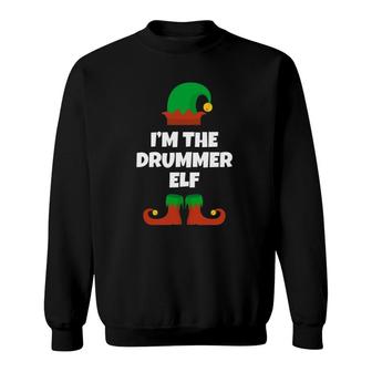 I'm The Drummer Elf Funny Family Christmas Gift Drumming Sweatshirt | Mazezy