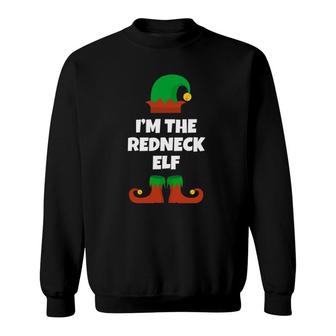 I'm The Redneck Elf Family Christmas Funny Gift Sweatshirt | Mazezy