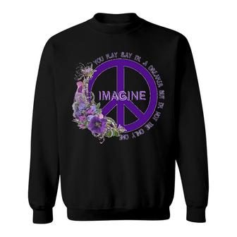 Imagine Hippie Symbol Sweatshirt | Mazezy