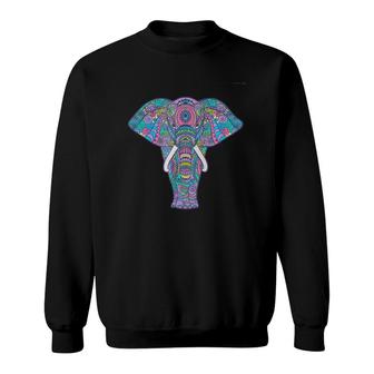 Indian Elephant Cool Yoga Sweatshirt | Mazezy
