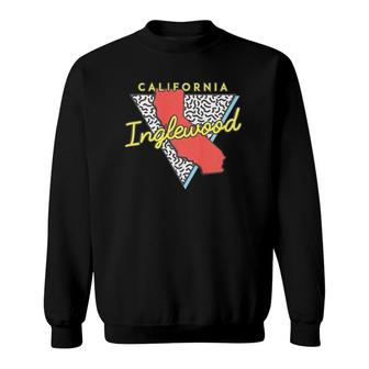 Inglewood Ca Souvenir California Retro Triangle Sweatshirt | Mazezy