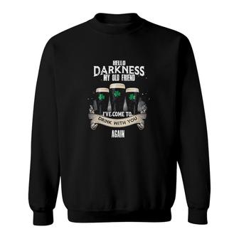 Irish Hello Darkness My Old Friend Cup Clover Sweatshirt - Thegiftio UK