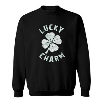 Irish St Patricks Day Lucky Charm Shamrock Sweatshirt - Thegiftio UK