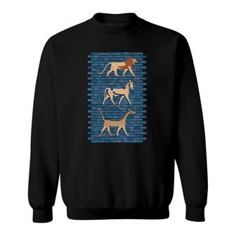 Ishtar Gate Animals Babylon Sweatshirt | Mazezy