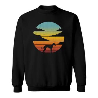 Italian Greyhound Retro Vintage 60S 70S Sunset Dog Lovers Sweatshirt | Mazezy