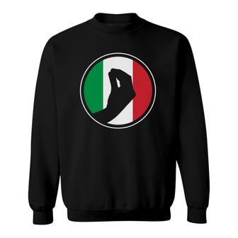 Italy Italian Flag Gesticulation Italian Roots & Heritage Sweatshirt | Mazezy