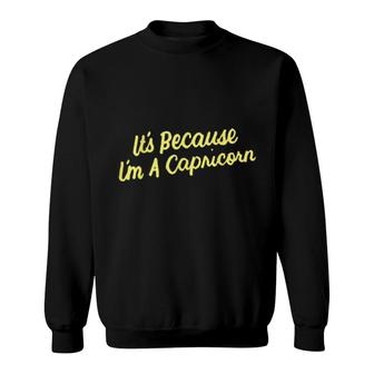 It's Because I'm A Capricorn Horoscope Kid Sweatshirt | Mazezy
