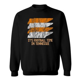 It's Football Time Tennessee Vintage Retro State Orange White Sweatshirt | Mazezy