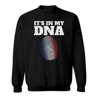 It's In My Dna, Französische Flagge, Französische Wurzeln, Frankreich, Fingerabdruck Sweatshirt | Mazezy