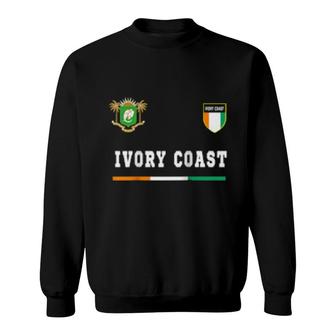 Ivory Coast Sportsoccer Jersey Tee Flag Football Sweatshirt | Mazezy