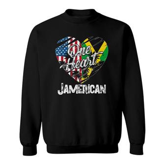 Jamerican American By Birth Jamaican By Blood Sweatshirt | Mazezy