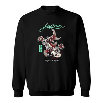 Japan Koi Lotus Sweatshirt | Mazezy