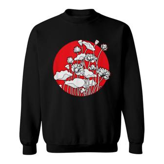 Japanese Culture Lotus Cherry Blossom Décor Flowers Japan Sweatshirt | Mazezy