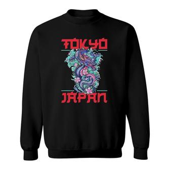 Japanese Gifts Tokyo Dragon Asian Retro 80S Style Japan Sweatshirt | Mazezy