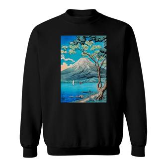 Japanischer Vintagekunststil, See, Yamanaka, Mount Fuji Sweatshirt | Mazezy