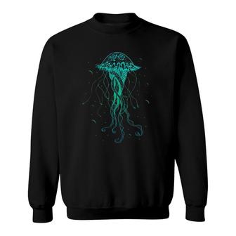 Jellyfish Sea Animal Psychedelic Art Marine Decoration Sweatshirt | Mazezy