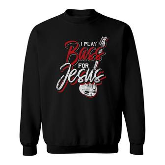 Jesus Bassist Christian Bass Player Bass Guitar Sweatshirt | Mazezy