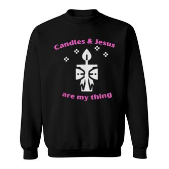 Jesus Candle Making Making Candle Make Sweatshirt | Mazezy