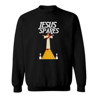 Jesus Spares Bowling Player Lover Sweatshirt | Mazezy