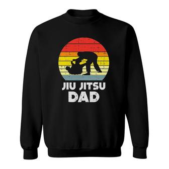 Jiu Jitsu Dad Sunset Retro Brazilian Martial Arts Men Gift Sweatshirt | Mazezy