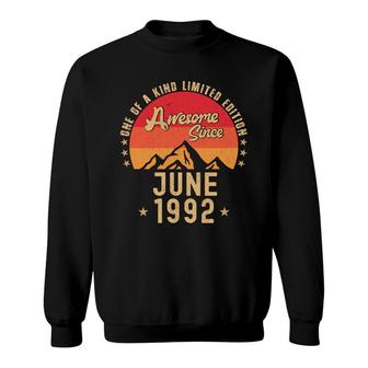 June 1992 Awesome Since Vintage Birthday Sweatshirt - Seseable