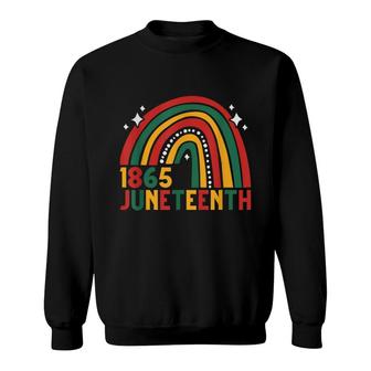 Juneteenth 1865 Black African American Boho Rainbow Freedom Sweatshirt - Thegiftio UK