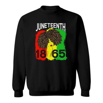 Juneteenth 1865 Is My Independence Day Black Women Black Pride Pan-African Colours Sweatshirt | Mazezy