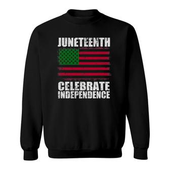 Juneteenth African Flag Black Independence Gift Sweatshirt | Mazezy