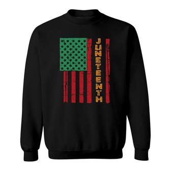 Juneteenth American Flag Retro Vintage Sweatshirt | Mazezy