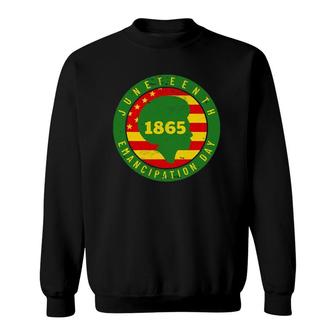 Juneteenth Emancipation Day Cool Vintage Melanin Black Pride Sweatshirt | Mazezy