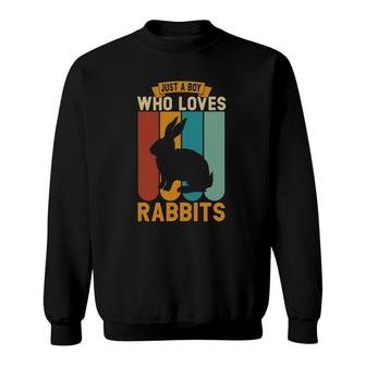 Just A Boy Who Loves Rabbits Sweatshirt | Mazezy