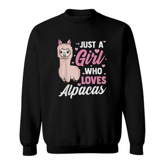 Just A Girl Who Loves Alpacas For Alpaca Lovers Sweatshirt | Mazezy