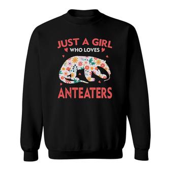 Just A Girl Who Loves Anteaters Ts Cute Animals Lovers Sweatshirt | Mazezy
