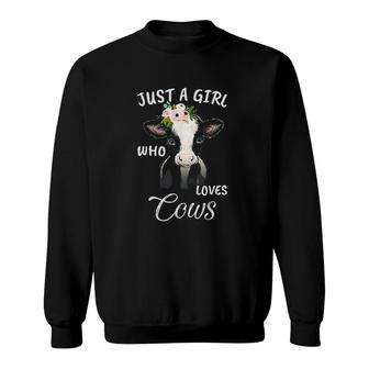 Just A Girl Who Loves Cows Sweatshirt | Mazezy