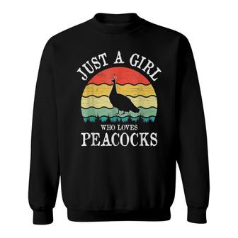 Just A Girl Who Loves Peacocks Sweatshirt | Mazezy