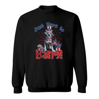 Just Here To Bang Funny 4Th Of July Dalmatian Sweatshirt | Mazezy