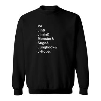 K-pop Group Names List Sweatshirt | Mazezy