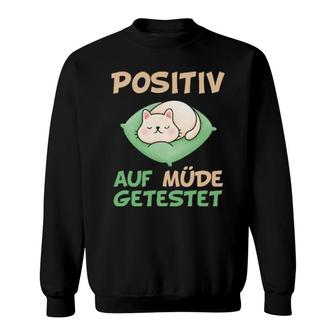 Katzen Spruch Lustig Witzig Faulenzer Kätzchen Fun Geschenk Langarm Sweatshirt | Mazezy