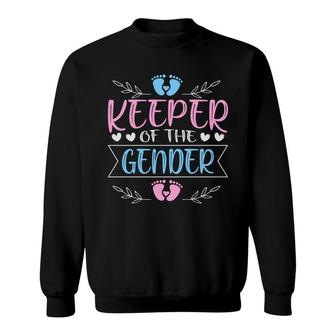 Keeper Of The Gender Boy Or Girl Funny Pregnancy Announcement Mother To Be 1St Mom New Parent New Dad Mom Baby Sweatshirt - Thegiftio UK