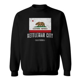 Kettleman City California Cali City Souvenir Ca Flag Sweatshirt | Mazezy