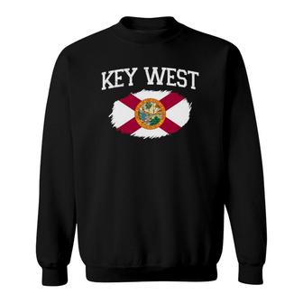Key West Fl Florida Flag Vintage Usa Sports Men Women Sweatshirt | Mazezy