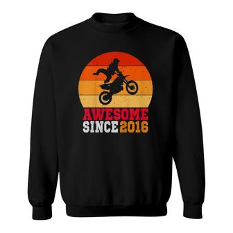 Kids 5Th Birthday Dirt Bike 5 Years Old Vintage Retro Motocross Sweatshirt | Mazezy
