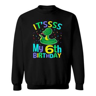 Kids 6Th Birthday Snake For 6 Years Old Boys Gifts I'm Six Sweatshirt | Mazezy