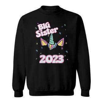 Kids Big Sister 2023 Unicorn Sweatshirt | Mazezy