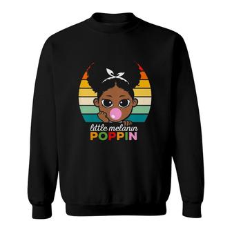 Kids Black History Melanin Poppin Juneteenth Hbcu Afro Girls Sweatshirt | Mazezy