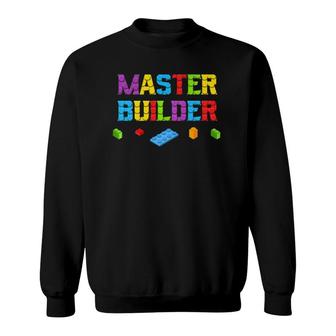 Kids Cool Master Builder Block Building For Boys Girls Premium Sweatshirt | Mazezy